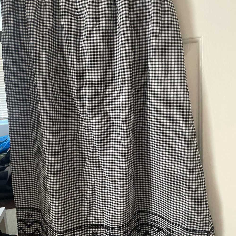 Classic Black and White Gingham Skirt